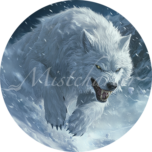 Vtt Rune Wolf Winter Wolf Game Tokens for VTT and TTRPG | Mistcharter Maps