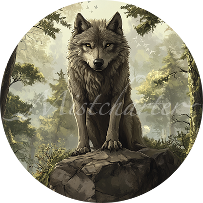 Vtt Rune Wolf Wolf Game Tokens for VTT and TTRPG | Mistcharter Maps
