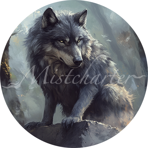 Vtt Rune Wolf Wolf Game Tokens for VTT and TTRPG | Mistcharter Maps