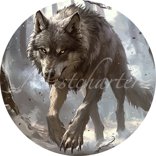 Vtt Rune Wolf Wolf Game Tokens for VTT and TTRPG | Mistcharter Maps