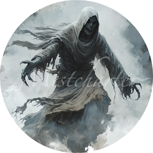 Writh Token Wraith Game Tokens for VTT and TTRPG | Mistcharter Maps