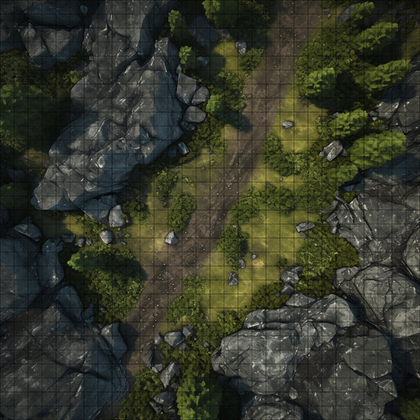 MonolithMoss Forest mountain dnd map by ultrarealm