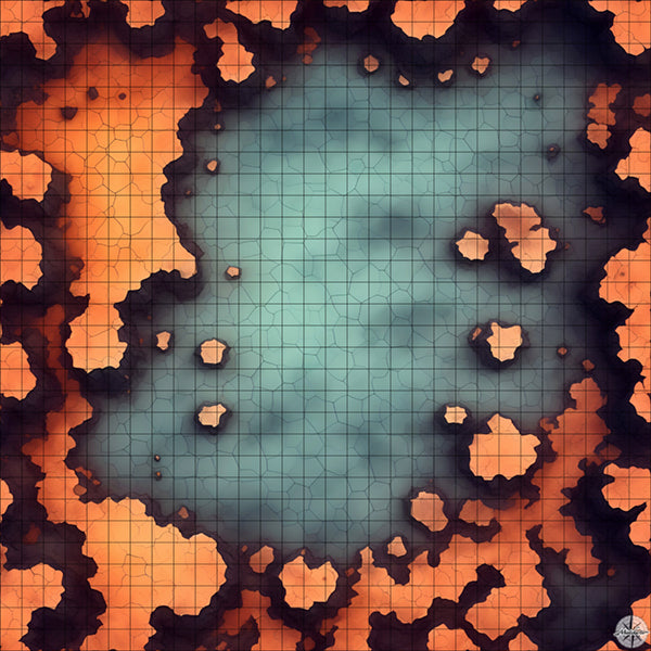 red desert clearing with plateau battle map