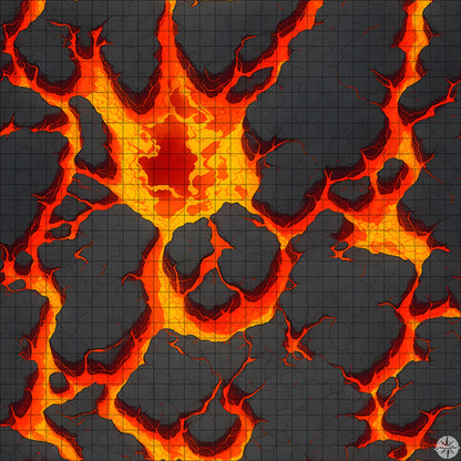 red lava with islands 1 battle map