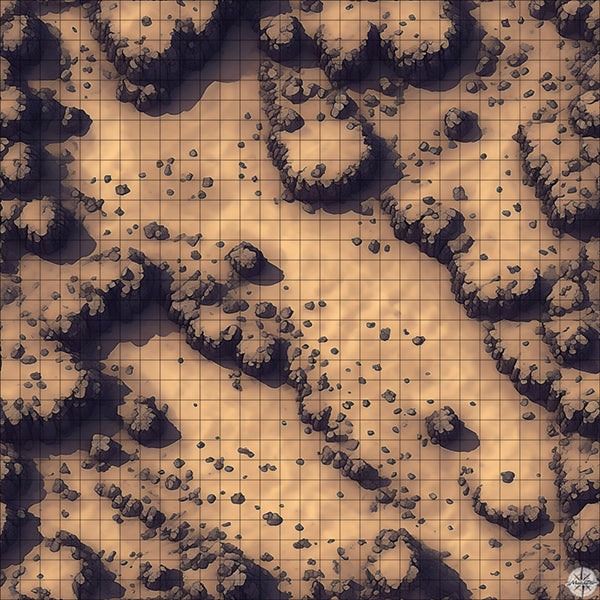 Rocky Mountain with Desert Plateaus Battlemap - TTRPG Map For D&D and ...
