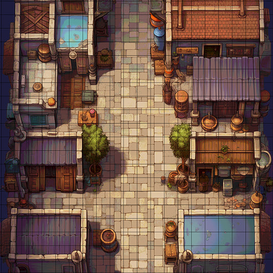 SecretSprite Lane dnd map by 16bit dernder