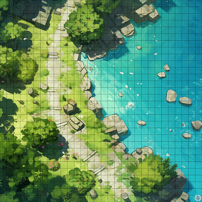 Serene Woodland Lake Glade Battlemap