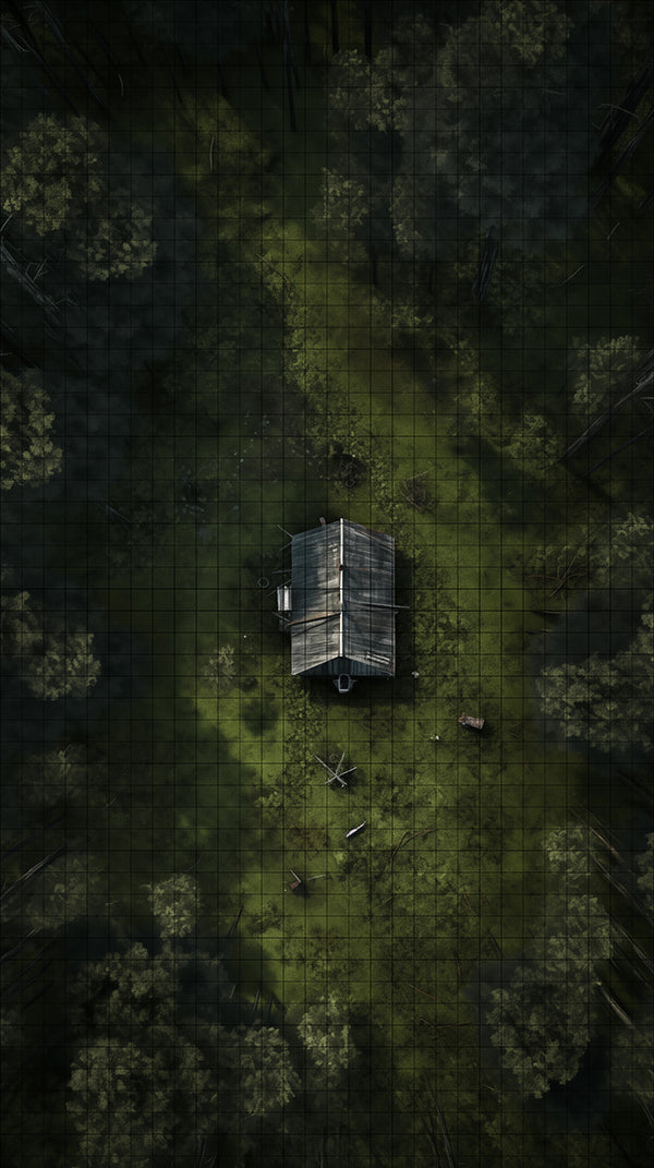 SpellScale Shack Forest TTRPG Map by UltraRealm Maps | Mistcharter Maps