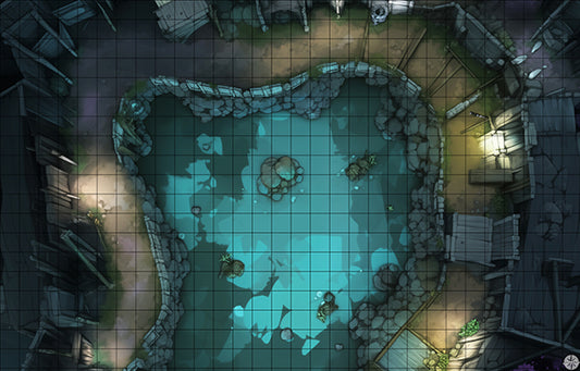 Subterranean Sapphire Hollow Battlemap