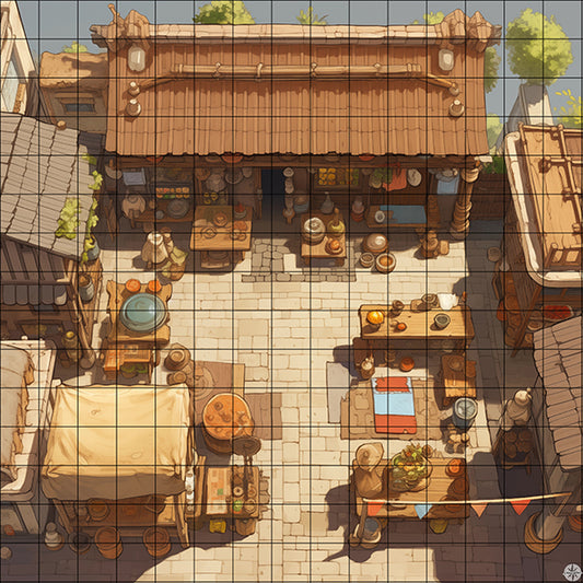 Sunrise Market Plaza Battlemap