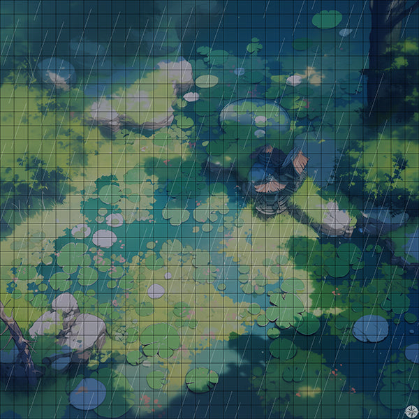 Swampwith Pixie House Battlemap Night Rain