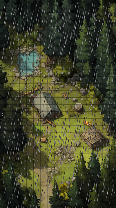 Thieves Thicket Rainy D&D Map