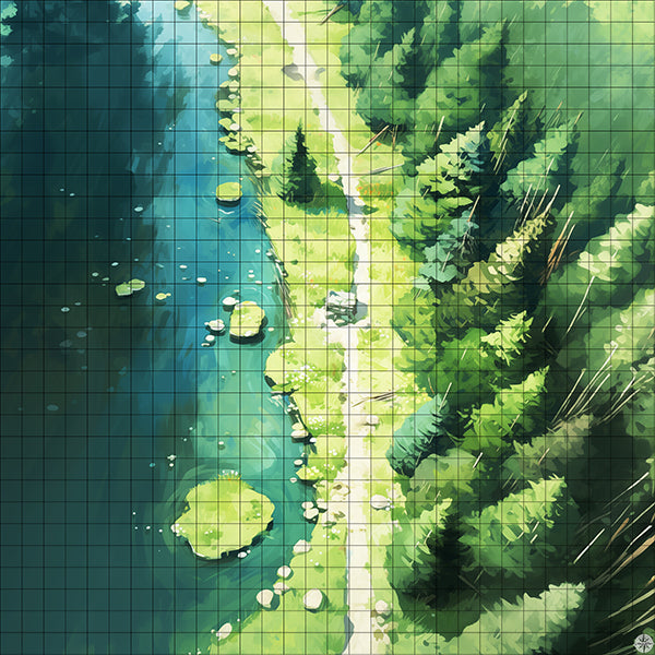 Tranquil Forest Lake Oasis Battlemap