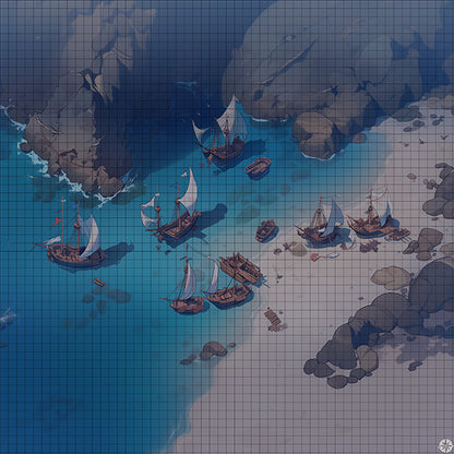 Treasure Wharf Battlemap Night