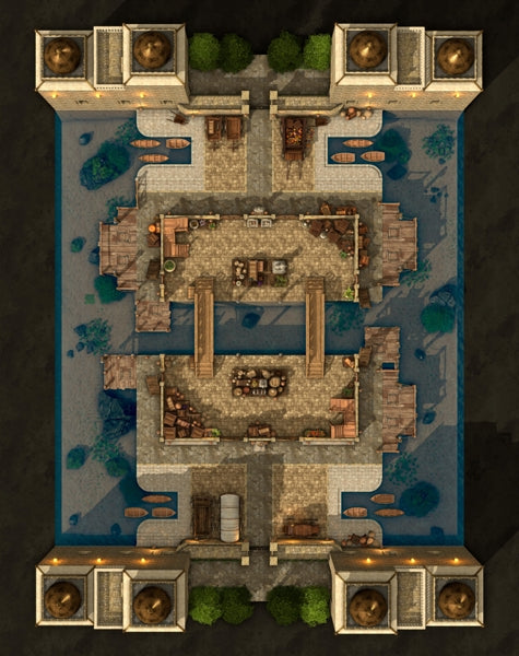 The Warehouse by Grim Maven Maps - TTRPG Map For D&D and Roll20 ...