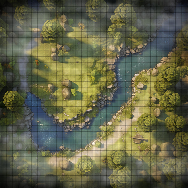 WhisperWart Woods Misty TTRPG Map