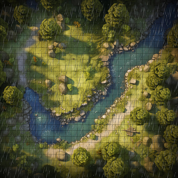 WhisperWart Woods Rainy TTRPG Map