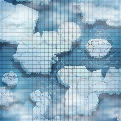 Wintercrest Ice Mountain Battlemap Mist