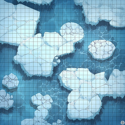 Wintercrest Ice Mountain Battlemap Rain