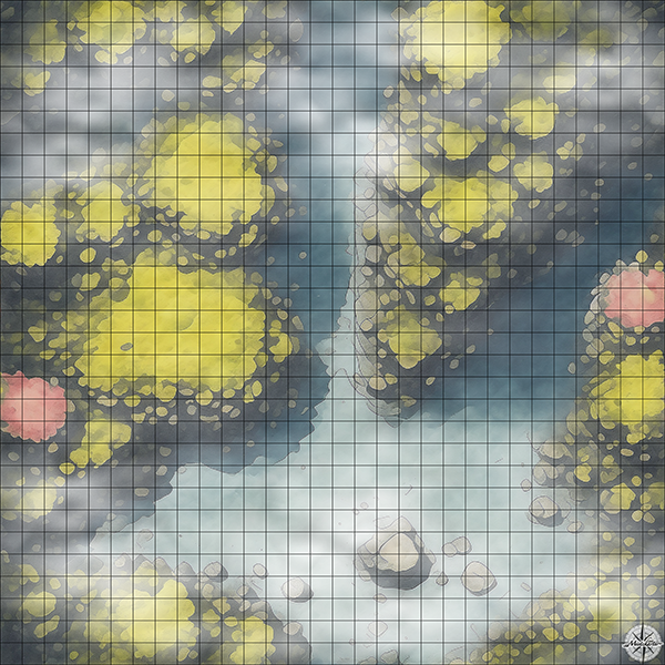 Underwater Coral Cliffs With Rocks Battlemap - TTRPG Map For D&D and ...