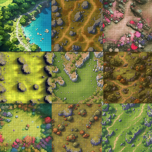 Grassland Battle Map Pack (12)