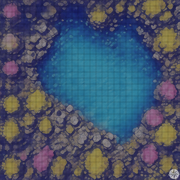 lovers lake D&D map with Night