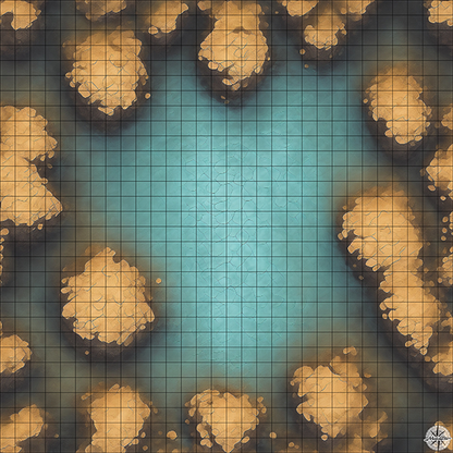 rocky mountain arena D&D map