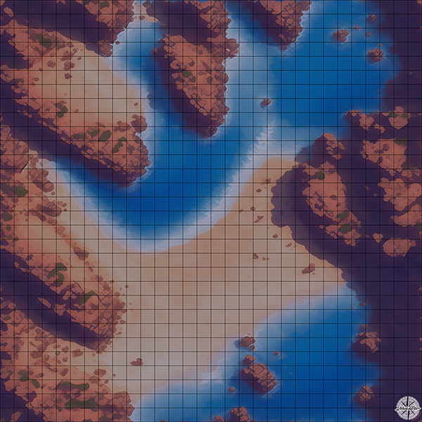 shipwreck cove D&D map with Night